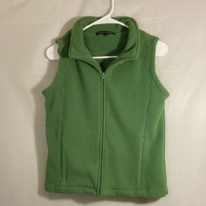 Green Western Connection Fleece Full Zip Up Vest